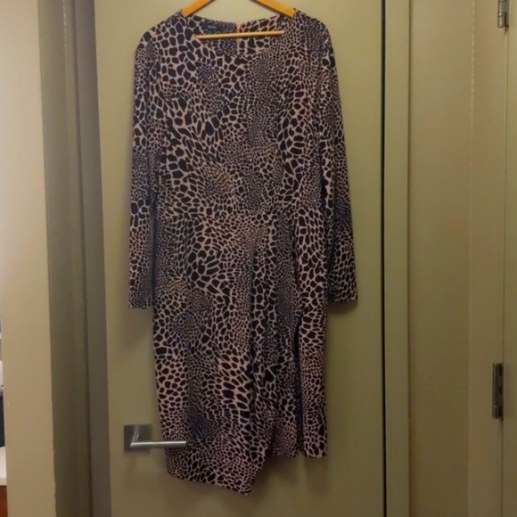 Alfani Faux Wrap Leopard Print Dress - XL - Picture 6 of 9
